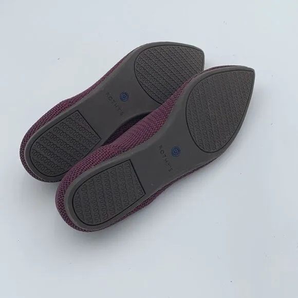 Rothy’s The Point in berry plumb purple lattice excellent used condition woman 9
