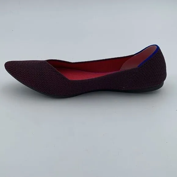 Rothy’s The Point in berry plumb purple lattice excellent used condition woman 9