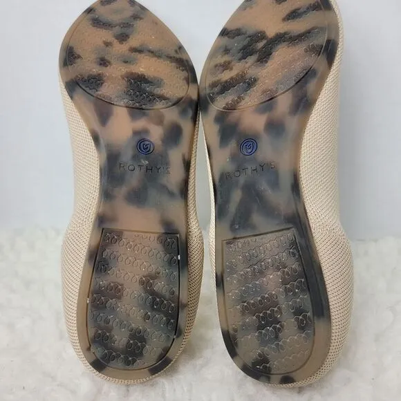 Rothy's The Point Portobello Womens Size 9.5 Knit  Slip On Ballet Flats Shoes