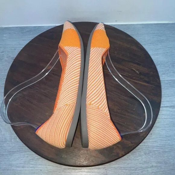 Rothy's The Point Women’s 9 Retired Orange Sherbet Flat Shoes Slip On Comfort
