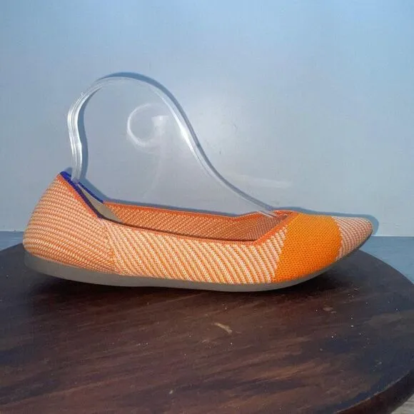 Rothy's The Point Women’s 9 Retired Orange Sherbet Flat Shoes Slip On Comfort