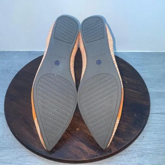 Rothy's The Point Women’s 9 Retired Orange Sherbet Flat Shoes Slip On Comfort