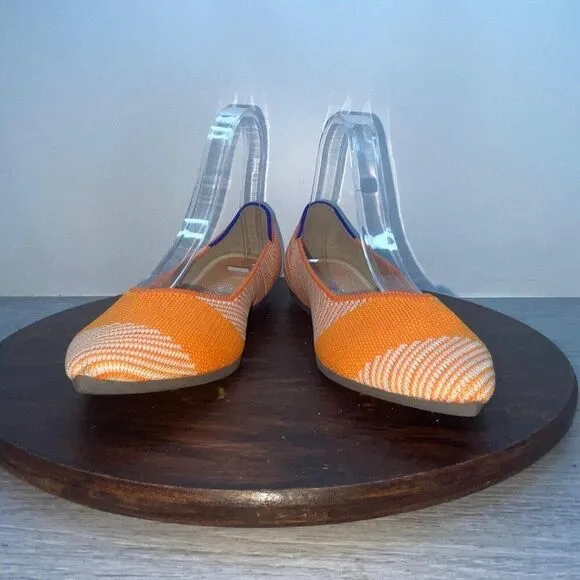 Rothy's The Point Women’s 9 Retired Orange Sherbet Flat Shoes Slip On Comfort