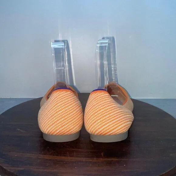 Rothy's The Point Women’s 9 Retired Orange Sherbet Flat Shoes Slip On Comfort
