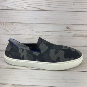 Rothy’s The Sneaker Slip On Womens Size 8.5 Black Gray Camo Casual Flats