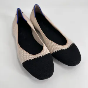 Rothy’s The Square Tuxedo Captoe‎ Knit Fabric Slip On Ballet Flats Women’s 9