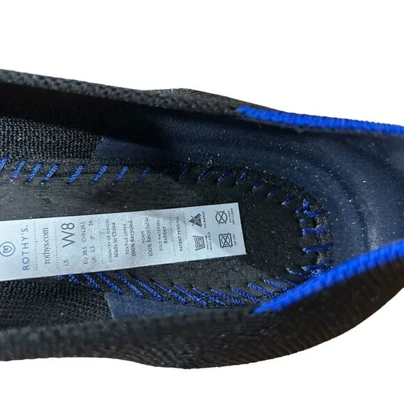 Rothy’s The Point Classic Flats, Black, size 8