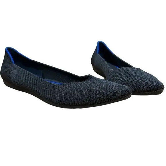 Rothy’s The Point Classic Flats, Black, size 8