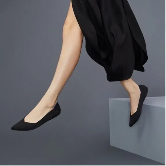 Rothy’s The Point Classic Flats, Black, size 8