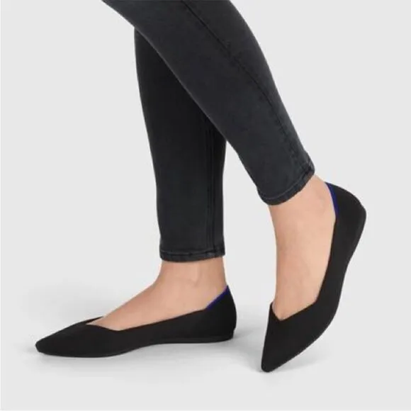Rothy’s The Point Classic Flats, Black, size 8