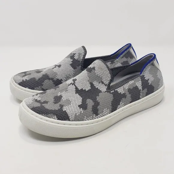 Rothys Toddler Kids Gray Camo Slip On Sneakers Size 1 Shoes Unisex Boys Girls