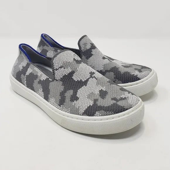 Rothys Toddler Kids Gray Camo Slip On Sneakers Size 1 Shoes Unisex Boys Girls