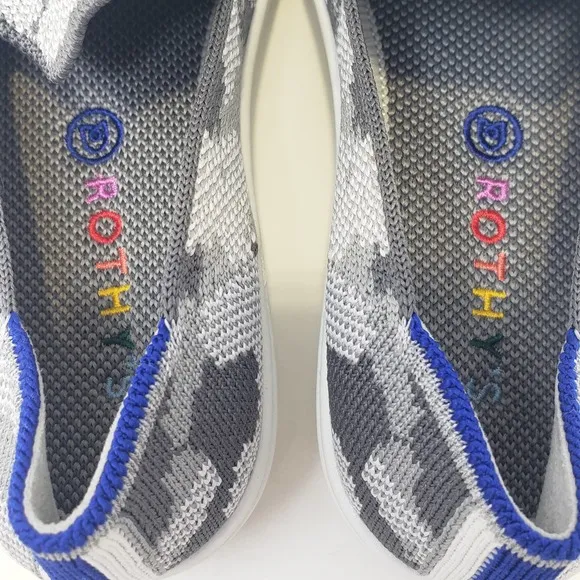 Rothys Toddler Kids Gray Camo Slip On Sneakers Size 1 Shoes Unisex Boys Girls