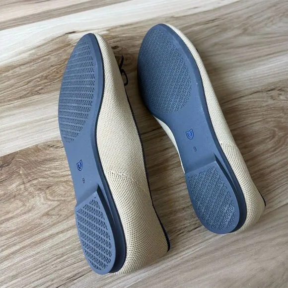 Rothy's Women's Ballet Flats Size 9 Cream Captoe Slip On Eco-Friendly