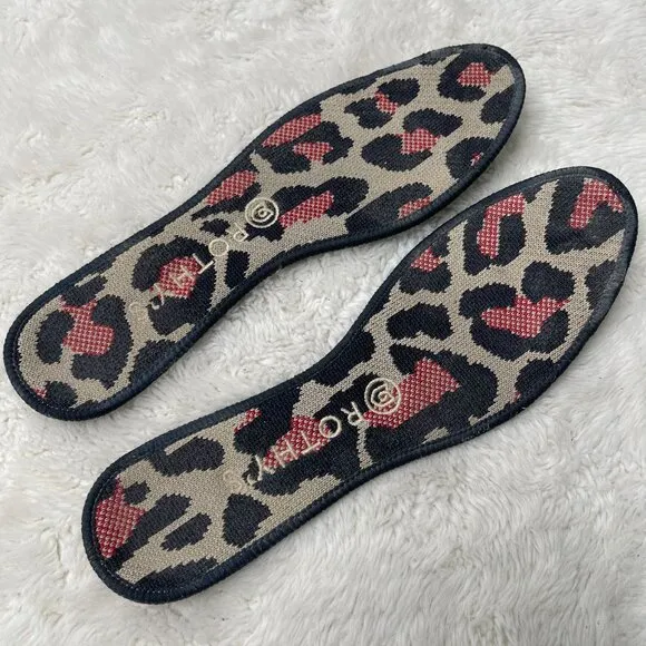 Rothy's Women's Cream Black The Flat Big Red Cat Round Toe Flats Shoes Size 9
