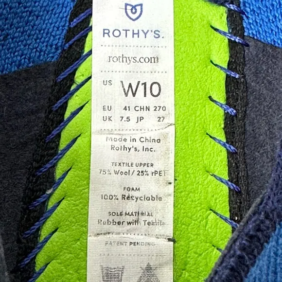 Rothy’s Women’s Merino Tassel Slip-On Loafer Flats Size 10