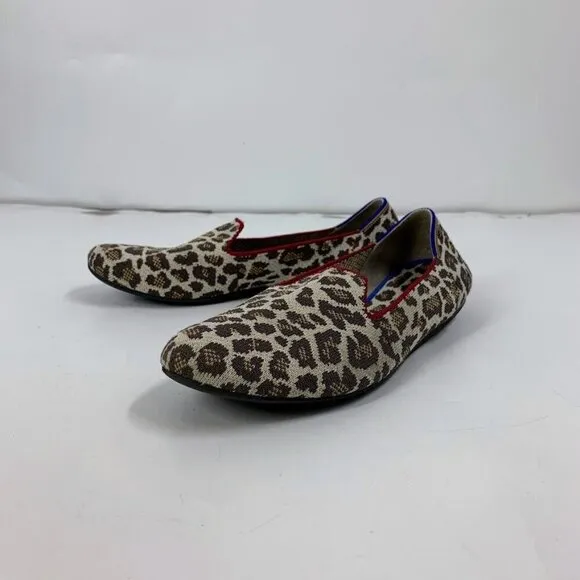 Rothy’s WOmen's Mocha Spot Loafers Round Toe Flat Ballet Knit Size 10.5