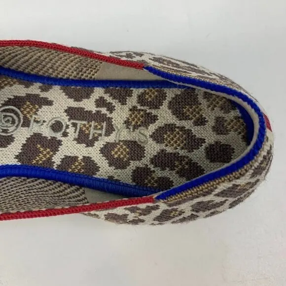 Rothy’s WOmen's Mocha Spot Loafers Round Toe Flat Ballet Knit Size 10.5