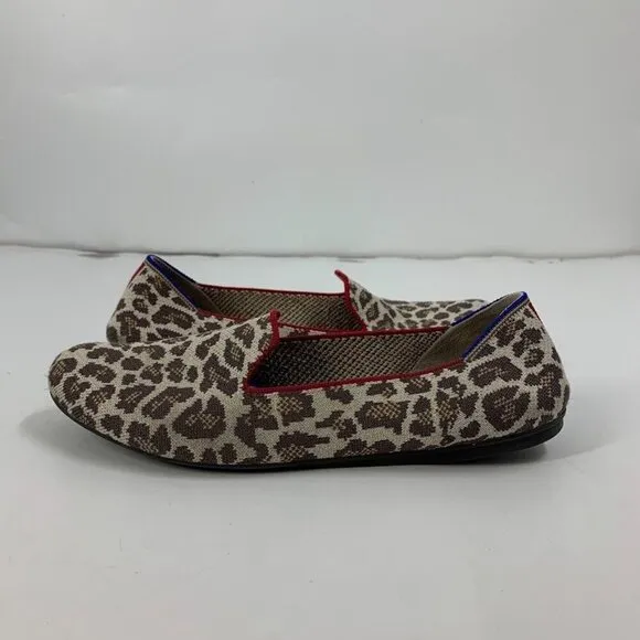 Rothy’s WOmen's Mocha Spot Loafers Round Toe Flat Ballet Knit Size 10.5
