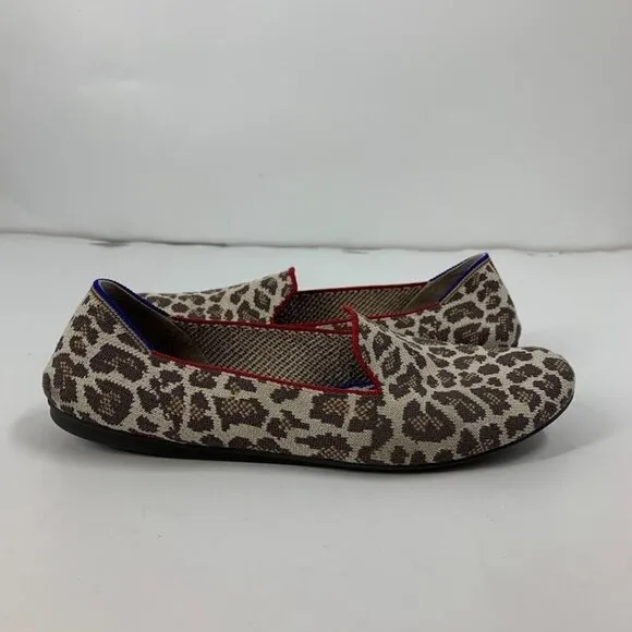 Rothy’s WOmen's Mocha Spot Loafers Round Toe Flat Ballet Knit Size 10.5