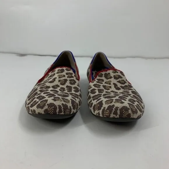 Rothy’s WOmen's Mocha Spot Loafers Round Toe Flat Ballet Knit Size 10.5
