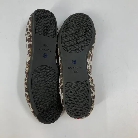 Rothy’s WOmen's Mocha Spot Loafers Round Toe Flat Ballet Knit Size 10.5