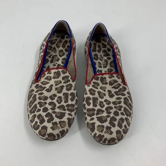 Rothy’s WOmen's Mocha Spot Loafers Round Toe Flat Ballet Knit Size 10.5