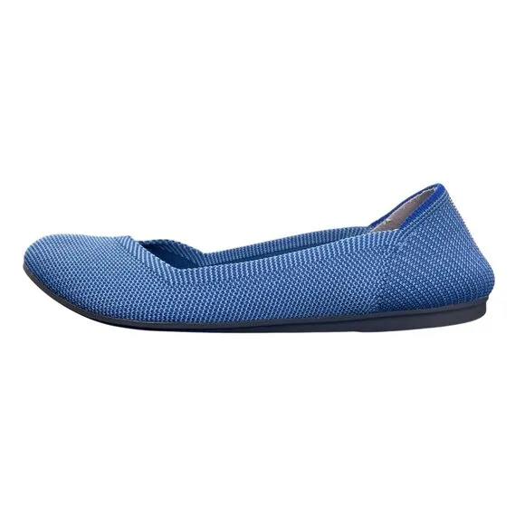 Rothys Womens Round Toe Flats Indigo Blue Knit Size 7 Retired Limited Edition