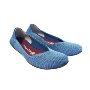Rothys Womens Round Toe Flats Indigo Blue Knit Size 7 Retired Limited Edition
