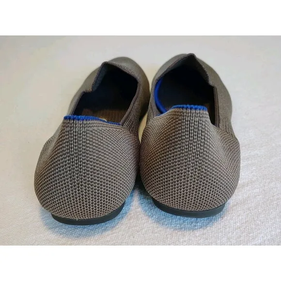 ROTHYS Women's The Loafer Retired Mocha Color Flats Size 8.5 Neutral Minimal