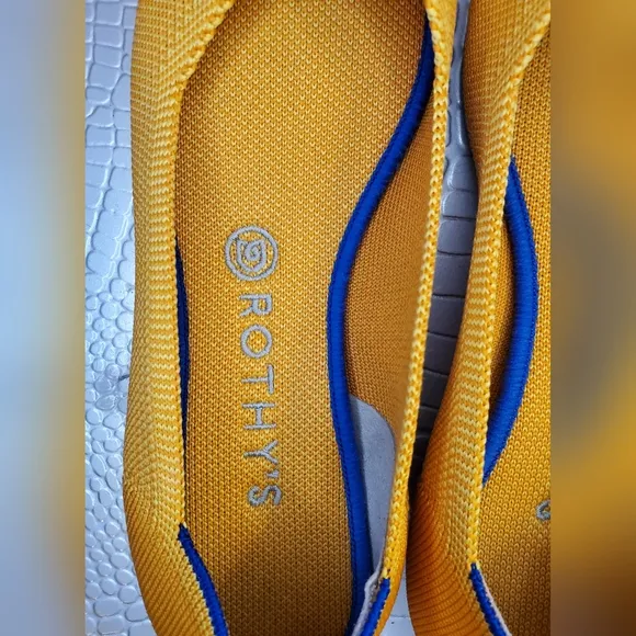 Rothy's Women's Yellow Ballet Flats Round Toe Slip-On Size 8.5