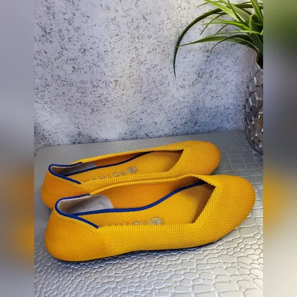 Rothy's Women's Yellow Ballet Flats Round Toe Slip-On Size 8.5