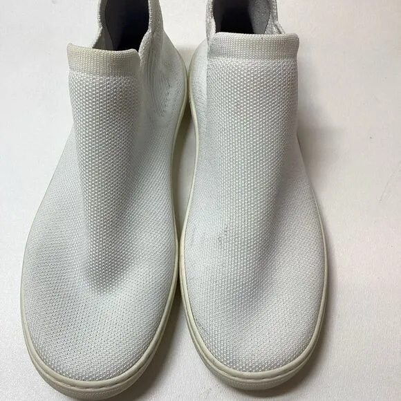 Rothy's Chelsea Bright White Pull On Ankle Sneaker Boots Size 7.5
