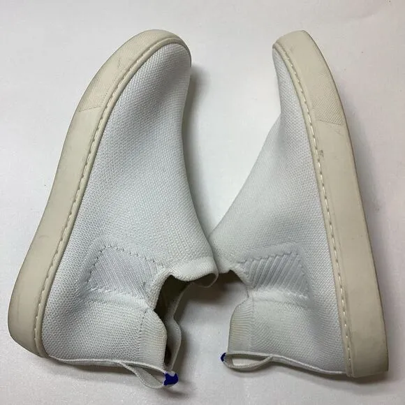 Rothy's Chelsea Bright White Pull On Ankle Sneaker Boots Size 7.5