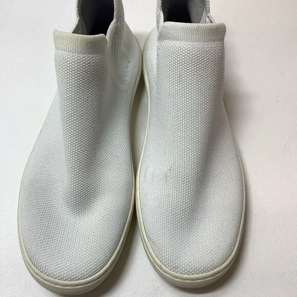 Rothy's Chelsea Bright White Pull On Ankle Sneaker Boots Size 7.5