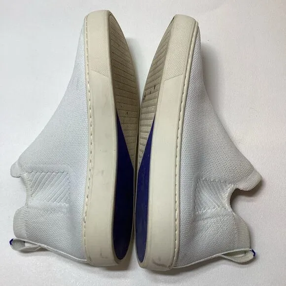 Rothy's Chelsea Bright White Pull On Ankle Sneaker Boots Size 7.5