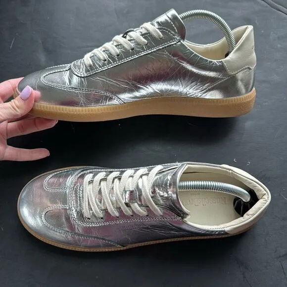 Russell &amp; Bromley Men’s Sz 41 / 7.5 Nordic Thin Sole Trainer Silver Sneakers