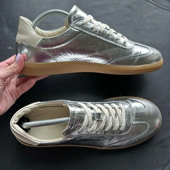 Russell &amp; Bromley Men’s Sz 41 / 7.5 Nordic Thin Sole Trainer Silver Sneakers