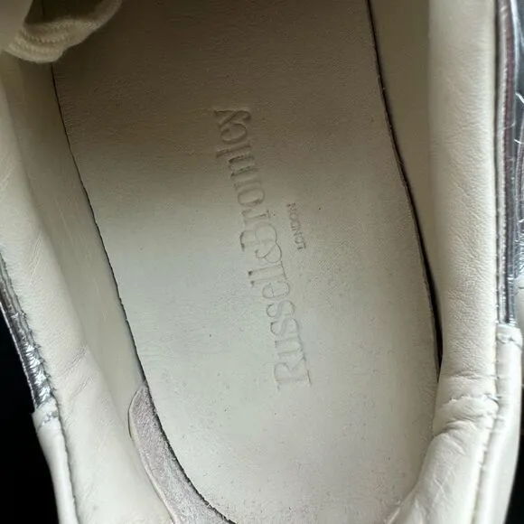 Russell &amp; Bromley Men’s Sz 41 / 7.5 Nordic Thin Sole Trainer Silver Sneakers