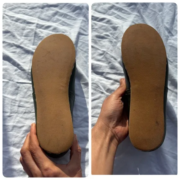 Sabah Denali green leather slip on handmade middle Eastern loafers