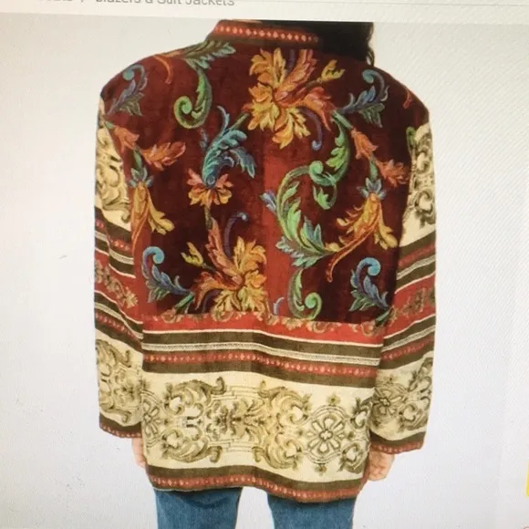 SAG HARBOR/ BOHO BROCADE TAPESTRY JACKET/NEW
