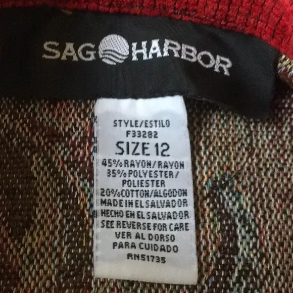 SAG HARBOR/ BOHO BROCADE TAPESTRY JACKET/NEW