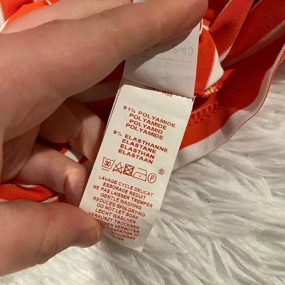 Saint James Tuckernuck Propriano Stripe Dress in Orange White Size 8