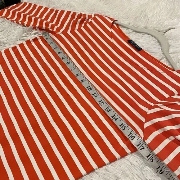 Saint James Tuckernuck Propriano Stripe Dress in Orange White Size 8