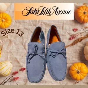 Saks Fifth Avenue Lt. Blue Loafers Size 13