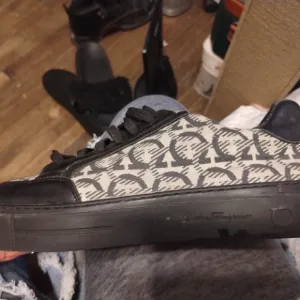 Salvatore Ferragamo Black and Gray Lifestyle Sneakers
