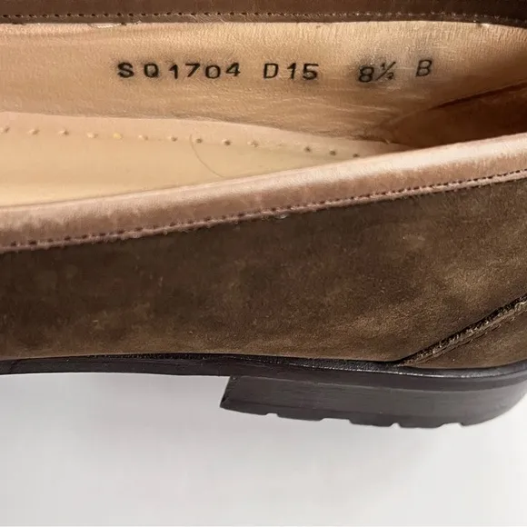 Salvatore Ferragamo Brown Suede Loafers Size 8.5 B