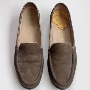 Salvatore Ferragamo Brown Suede Loafers Size 8.5 B