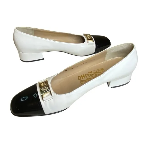 Salvatore Ferragamo Leather Colorblock Pumps Women’s Size 6.5 B