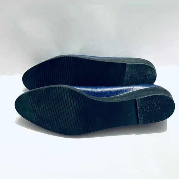 Salvatore Ferragamo Loafers Flats Leather Slip On Blue Mocasines Women’s 8.5